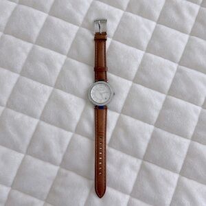 Michael Kors women’s Watch stainless steel pave crystal leather strap 33mm